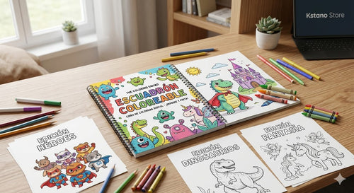 MEGA PACK: 3 Libros Digitales para Colorear ✨+2 BONUS✨ de regalo +45 pag🎨